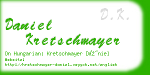 daniel kretschmayer business card